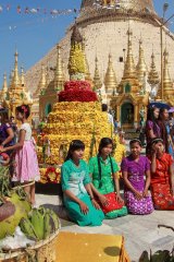 21-Around the upper terrace of the Shwedagon Pagoda